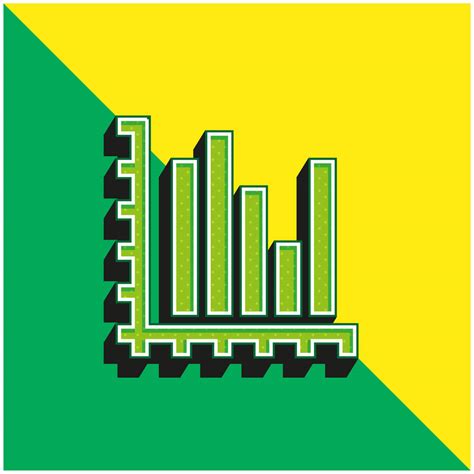 Bar Chart Green And Yellow Modern 3d Free Stock Vector Graphic Image