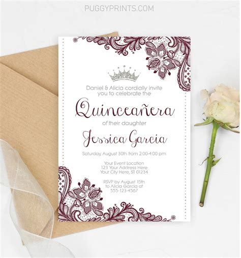 Printable Quinceanera Invitations