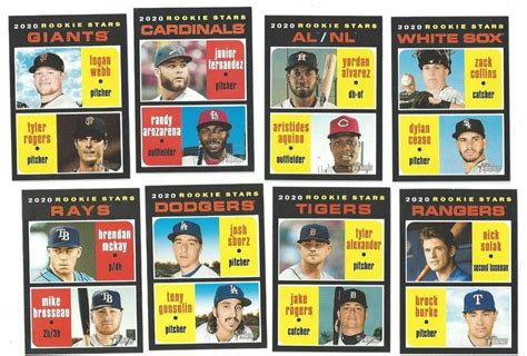 2020 Topps Heritage Rookie Stars Lot Of 8 Rcs Jordan Alvarez