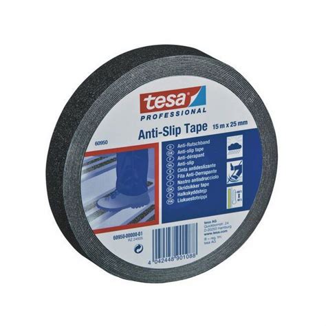 Tesa 60950 Ruban adhésif antidérapant noir 25 mm x 15 m Krenobat