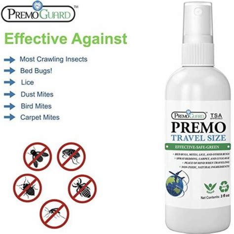 Bed Bug Mite Killer Spray Oz Travel Size Natural Non Toxic Premo