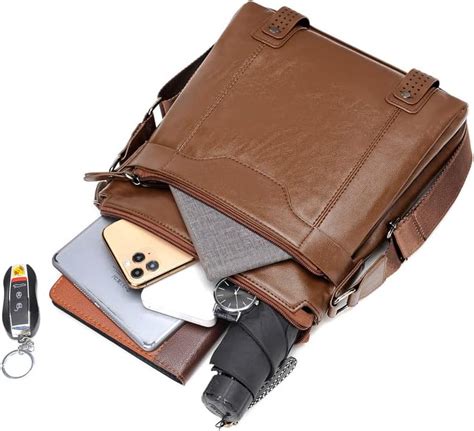 Rhodey Tas Selempang Pria Messenger Bag Pu Leather Dengan Dompet