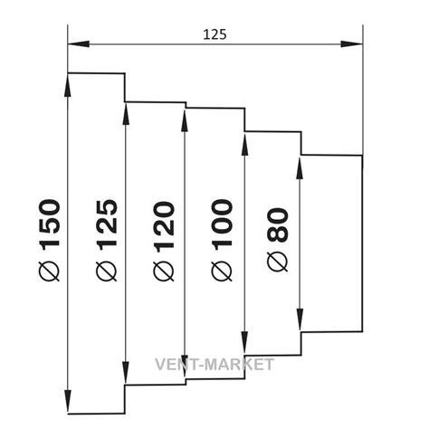 Редуктор Вентс 310 для круглых каналов d80/100/120/125/150 - купить ...