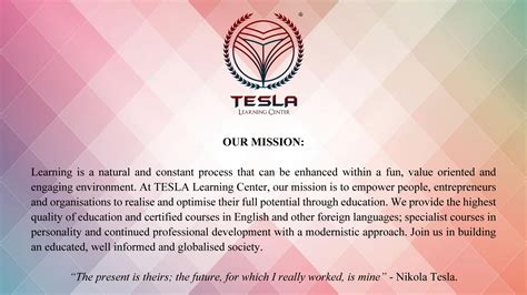 Tesla Learning Center Pitchwall