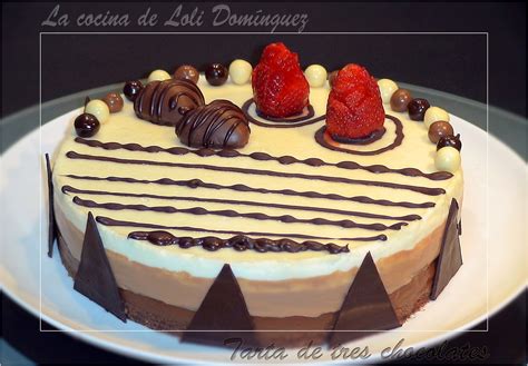 La cocina de Loli Domínguez Tarta de tres chocolates