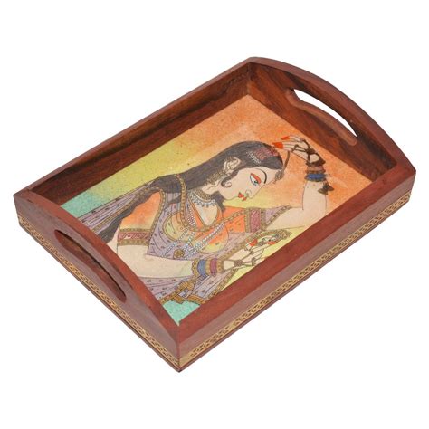 SNG Multicolor Shrinath Art Gallery Wooden Gemstone Tray At Rs 125 In