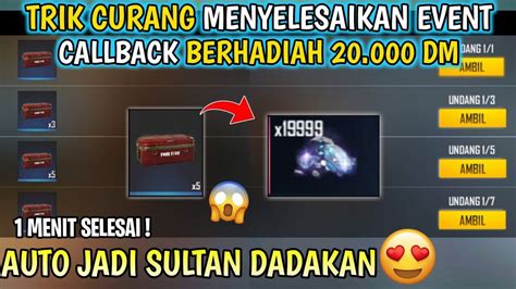 Cara Menyelesaikan Event Callback Freefire Dapat Diamond Di