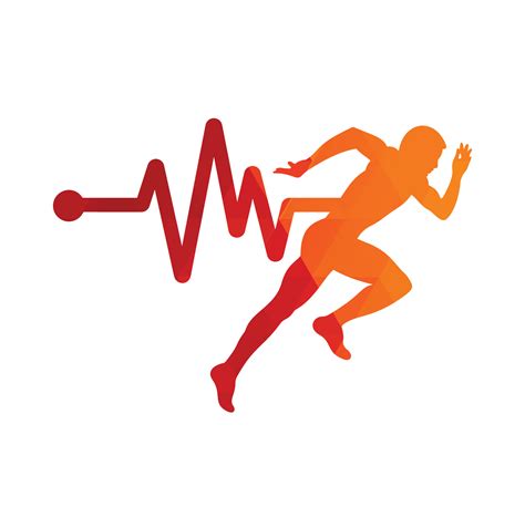 Pulse Marathon Logo Design Icon Vector Body Health Care Logo Design