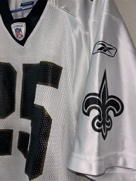 New Orleans Saints White Reebok Nfl Reggie Bush Jersey Size L Ebay