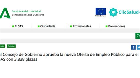 Oportunidades De Empleo En El Servicio Andaluz De Salud Oferta De