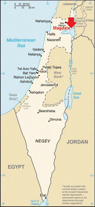 Ubicacion Magdala Haifa, Tel Aviv, Jerusalem, Vale Do Rift, Espace ...