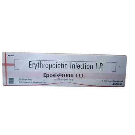 Eposis 4000 IU Injection 8 4 Ml At Rs 850 Piece In Bengaluru ID