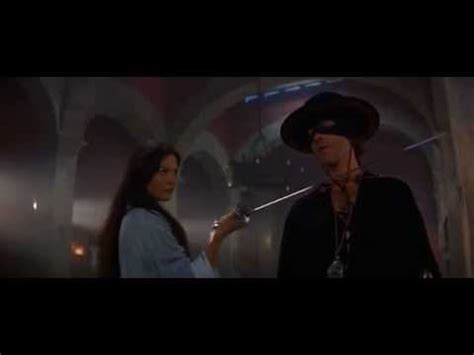 THE MASK OF ZORRO Sword Fight Scene ZORRO And ELENA YouTube