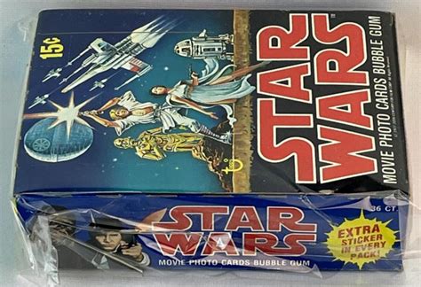 Lot - Vintage 1977 Topps Star Wars Movie Cards Original Wax Box #1 No Packs