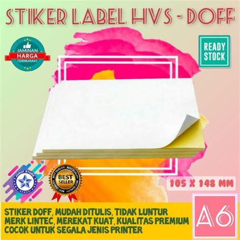 Jual Sticker Label Resi HVS A6 Sticker Resi Shopee Indonesia