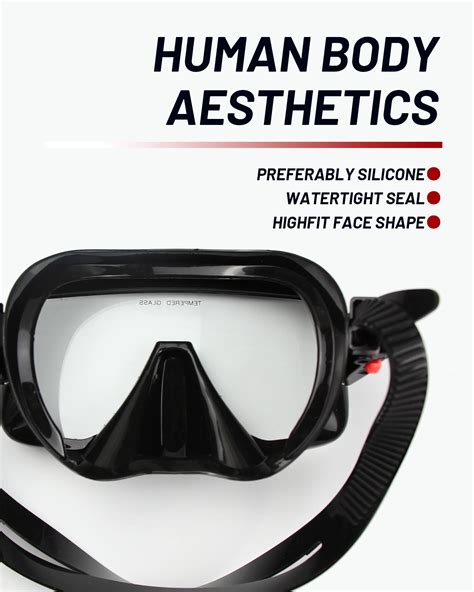 Anti Fog Tempered Glass Mask High Standard Scuba Diving Equipment