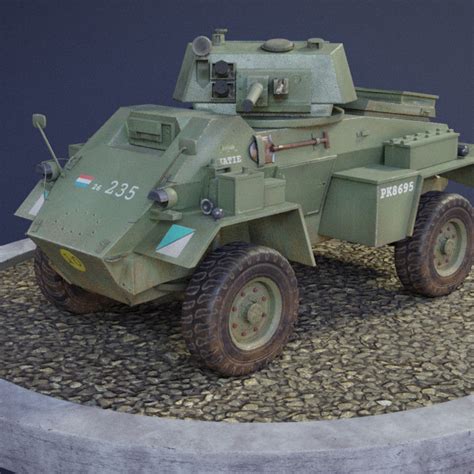 Humber Armoured Car game-ready model. | CGTrader