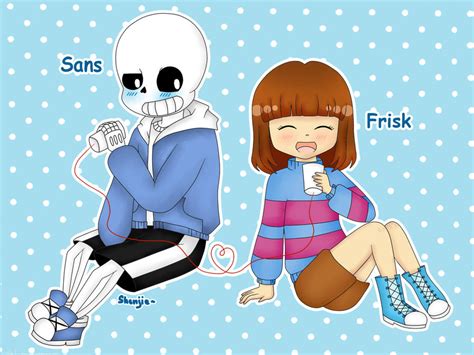 Art Trade Sans And Frisk By Shenjie Chan1998 On Deviantart