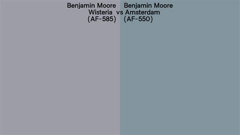 Benjamin Moore Wisteria Vs Amsterdam Side By Side Comparison