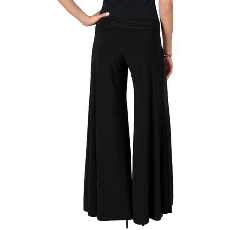 Womens Wide Leg Fashion High Waist Palazzo Long Casual Dress Pants Trousers Ebay