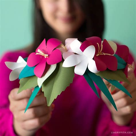 DIY Tropical Flower Head Wreath