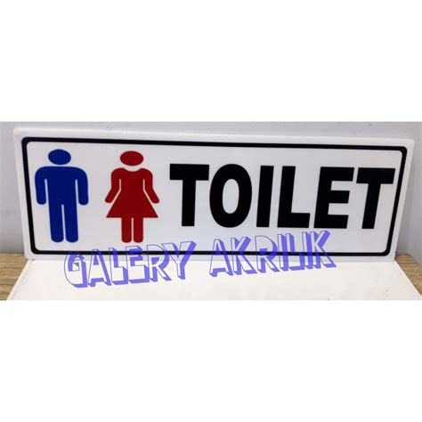 Jual Papan Akrilik Logo Pria Dan Wanita Tulisan Toilet Sign Board