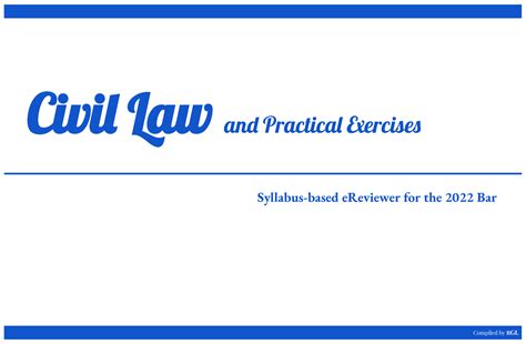 2022 Civil Law Syllabus Based E Reviewer Civi Law An Practica Ercise Syllabus Based Ereviewer