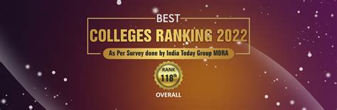 India Today Group Mdra Best Colleges Ranking 2022 Srms Cet