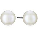 Amazon Sterling Silver White Freshwater Cultured Pearl Button Stud