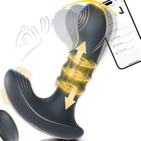 Amazon Wiggling Prostate Massager With Beaded Thrusting Ring Vibrating Anal Butt Plug App