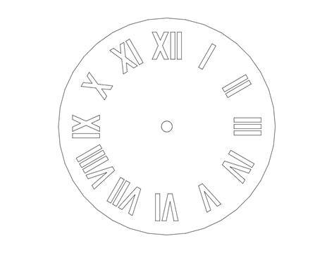 Roman Clock Dxf File Free Download