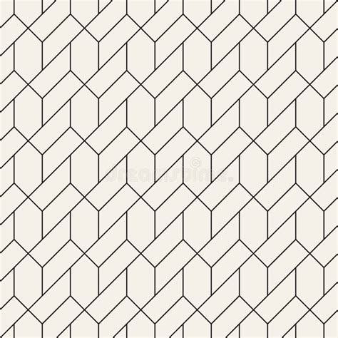 Vector Seamless Geometric Pattern Simple Abstract Lines Lattice Stock Illustration