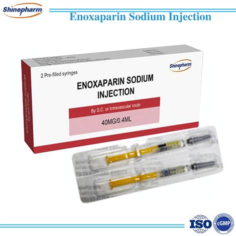 Enoxaparin Sodium Injection 40mg04ml 2′ Sbox Finished Medicine With