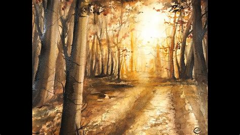 Realistic Forest In Watercolors Painting Tutorial YouTube