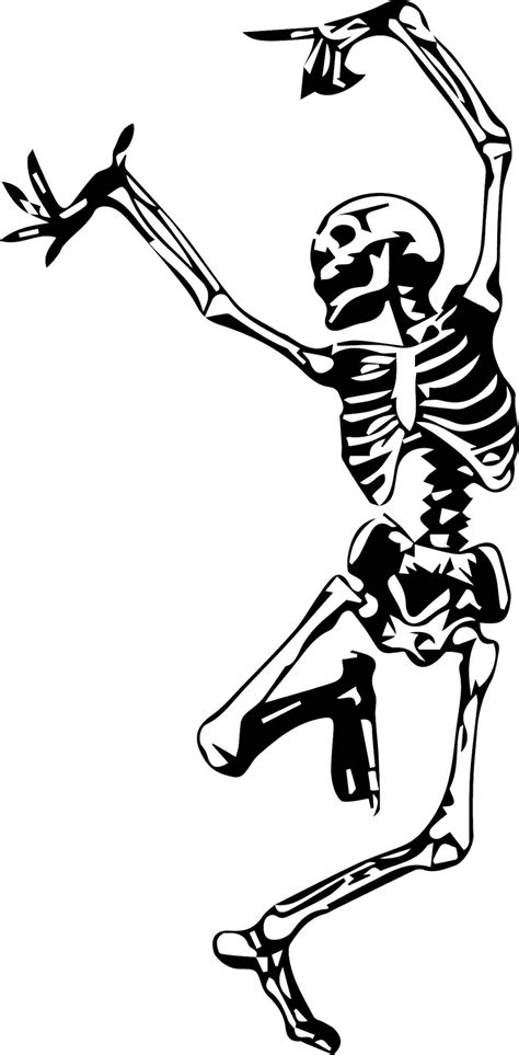 Skeleton Dance Skull Svg Vector Fileinstant Downloadfor Etsy