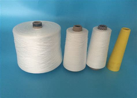 Raw White Bright Pure Polyester Tfo Spun Yarn With Knotless And Hairless