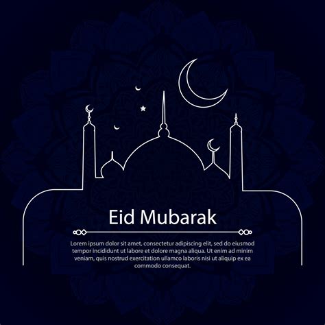 Conception De Banni Re De Publication Eid Mubarak Pour Les Souhaits