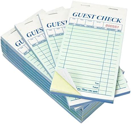 Juvale 10 Pack Restaurant Server Note Pads For Food Servers Guest