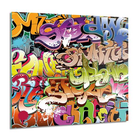 ArtprintCave Napis graffiti kwadrat foto na szkle ścienne 60x60 cm