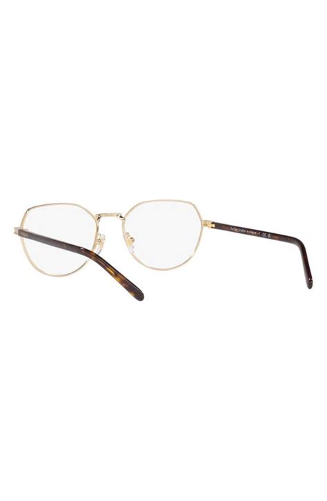 Vogue X Hailey Bieber 53mm Round Reading Glasses In Pale Gold Modesens