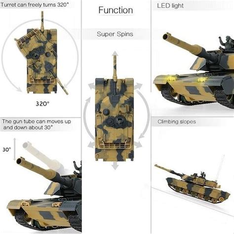 US M1A2 Abrams RC Airsoft Infra Red Battle Tank With 2 4G Transmitter