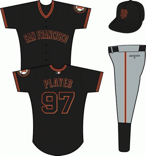 San Francisco Giants Alternate Uniform (2001) - San Francisco in black ...