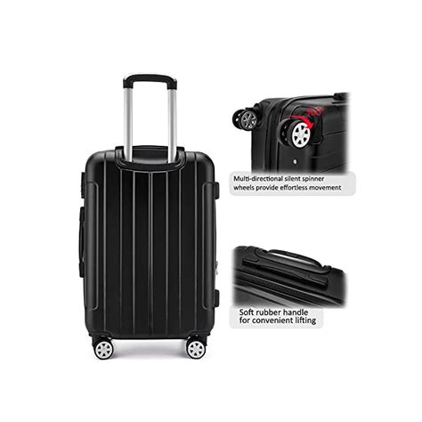 Fochier Piece Expandable Spinner Luggage Set Hard Shell Lightweight