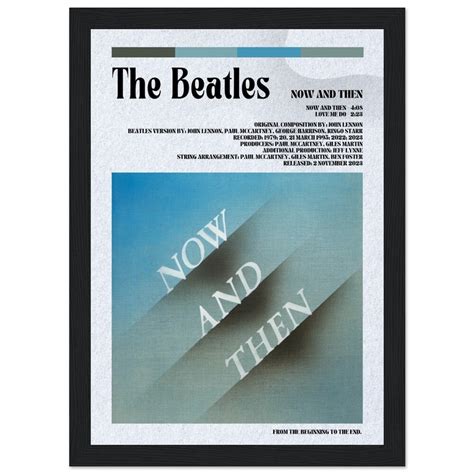 Framed Beatles Poster Now and Then Album Print Original Iggie Art - Etsy