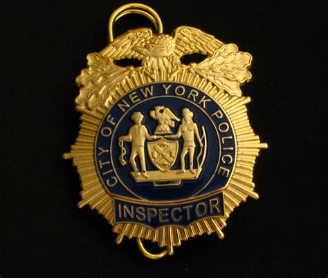 Ny New York Police Inspector Badge Replica Cosplay Movie Props Coin Souvenir