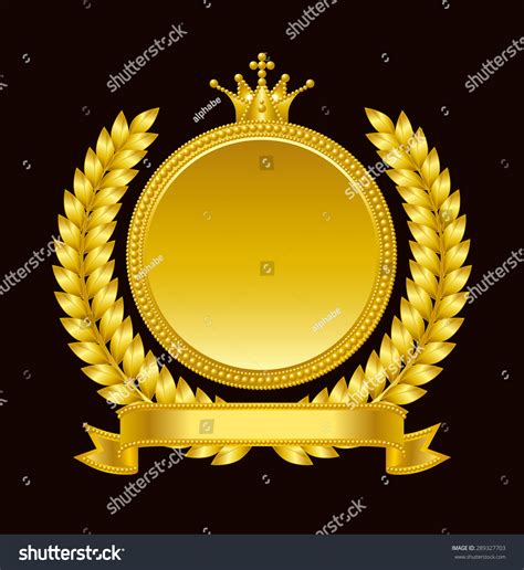 Gold Medal Emblem Stock Vector 289327703 Shutterstock