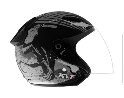 Helm Kyt Dj Maru Venom Black Doff Original Half Face Original KYT