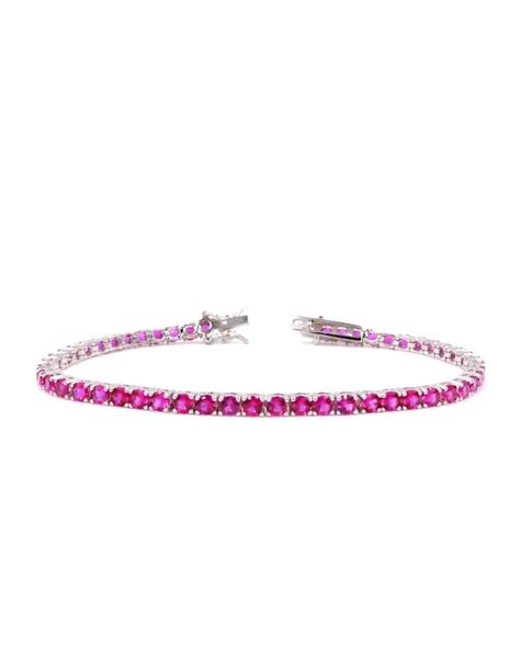 Bracciale Argento Tennis Zirconi Rosa