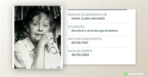 Biografia De Maria Clara Machado EBiografia