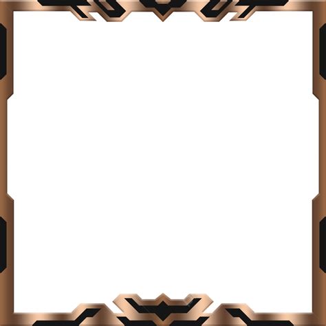 Golden Square Border Twitch Live Stream Overlay Webcam Panel Frame